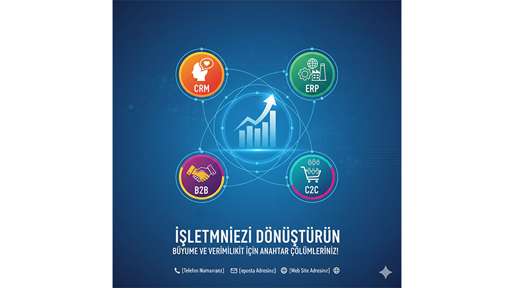 ERP, CRM, B2B ve C2C Yazılımlarınız